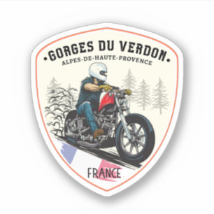 Verdon Gorge - les Gorges du Verdon resa motobike Klistermärken