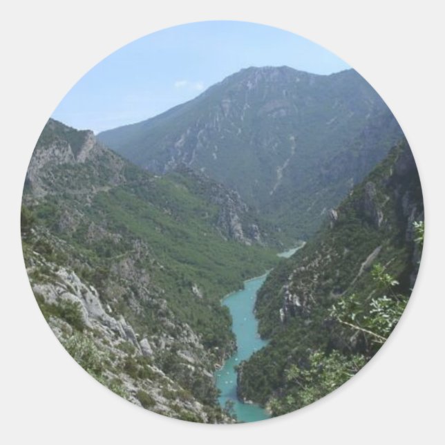 Verdon Gorge Runt Klistermärke (Framsida)