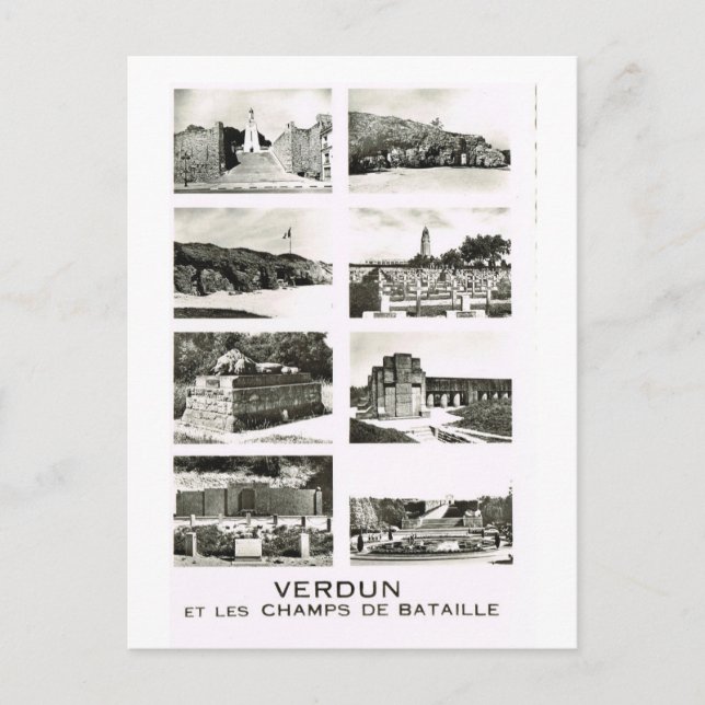 Verdun och slagfälten vykort (Framsida)