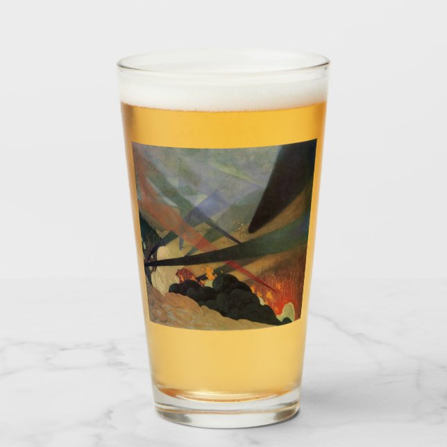 Verdun (Världskrig 1, stridscen) (av Vallotton) Glaskopp (Framsida fylld)