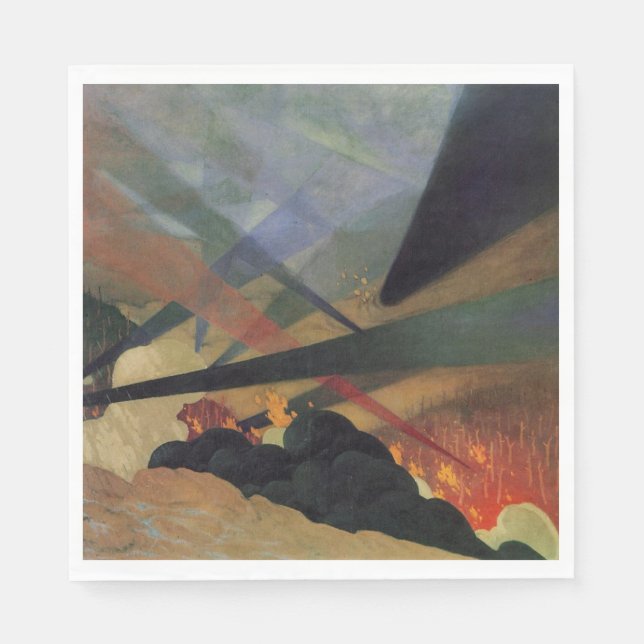 Verdun (Världskrig 1, stridscen) (av Vallotton) Pappersservett (Framsidan)