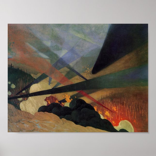 Verdun (Världskrig 1, stridscen) (av Vallotton) Poster (Framsidan)