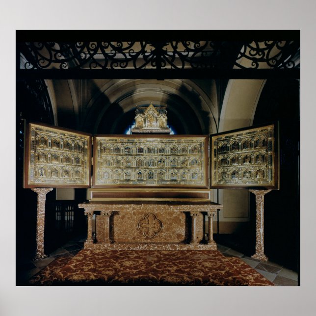 Verduner Altar, med paneler som skildrar Poster (Framsidan)