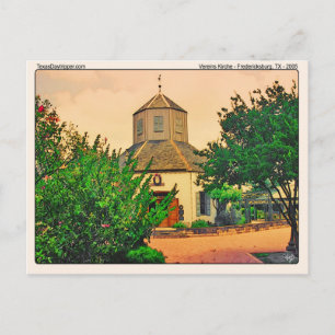 Vereins Kirche (1), Fredericksburg, TX Vykort