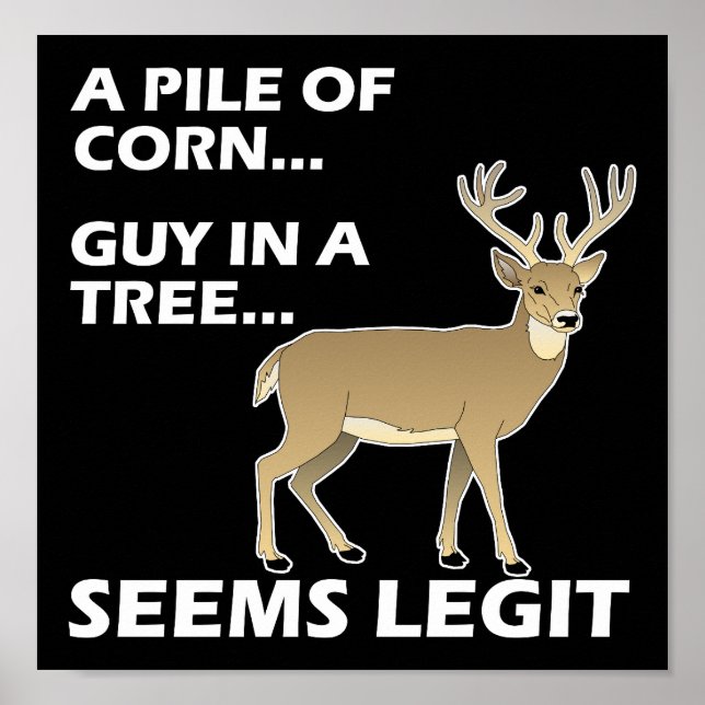 Verems Legit Funny Hunting Poster blk (Framsidan)