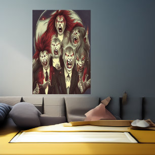 Verevargfamiljen AI Art Poster