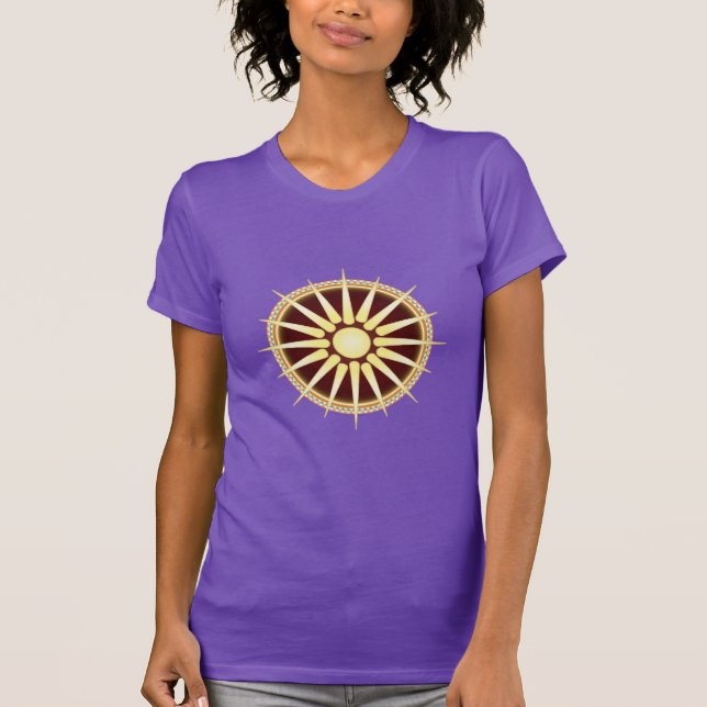 Vergina Sun ( version 3 ) Dam-T-Shirt T-shirt (Framsida)