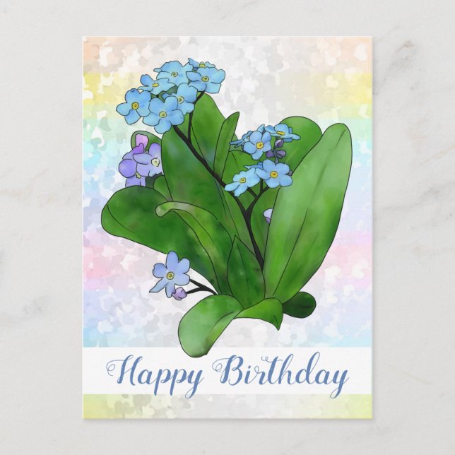 Vergissmeinicht Vykort (Framsida)