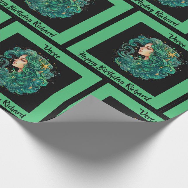 Vergo Add Namn Birthday Horoscope Gift Presentpapper (Hörn)