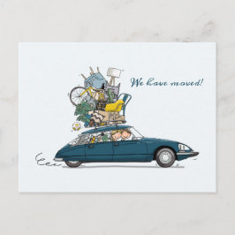 Verhuiskaart Citroen Snoek blauw Vykort