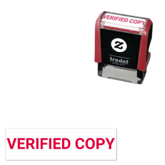 Verified Copy Stamp Självfärgande Stämpel