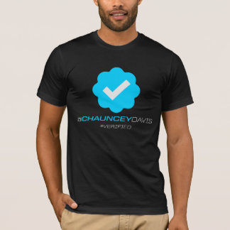 verifierade @ChaunceyDavis - - svart Tee Shirt