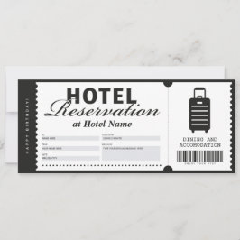 Verifikationscertifikat för hotellplatsreservation inbjudningar