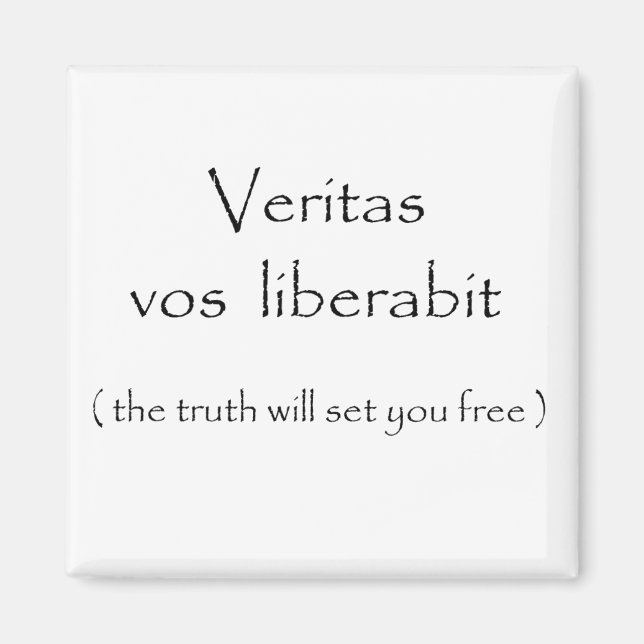 Veritas vos liberabit magnet (Framsidan)