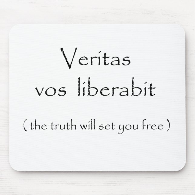 Veritas vos liberabit-mouspad musmatta (Framsidan)