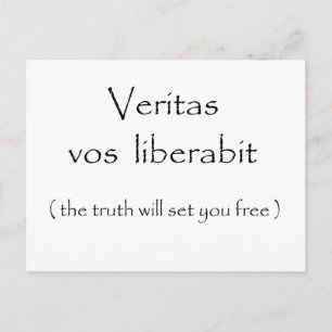 Veritas vos liberabit-postkort vykort