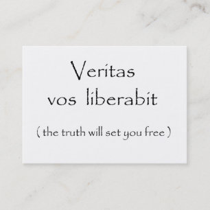 Veritas vosliberabit-affär kort
