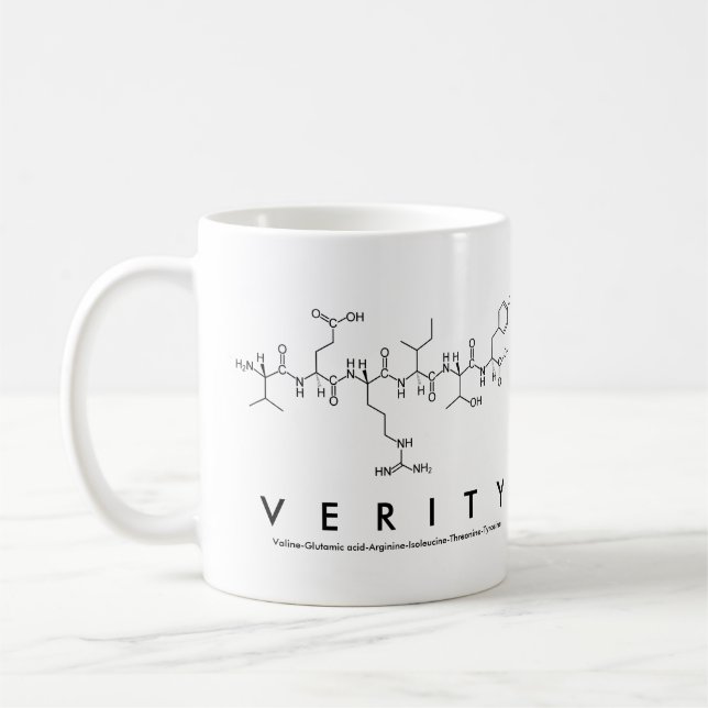Verity peptide namn mugg (Vänster)