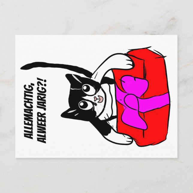 verjaardagskaart met Yuki / birthdaycard  Vykort (Framsida)