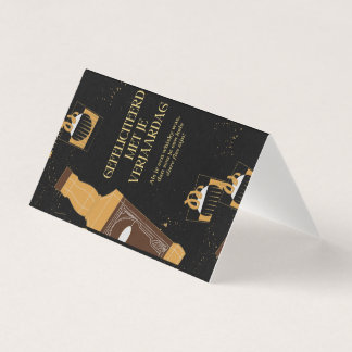 Verjaardagskaartje FeestelijkGoud Visitkort