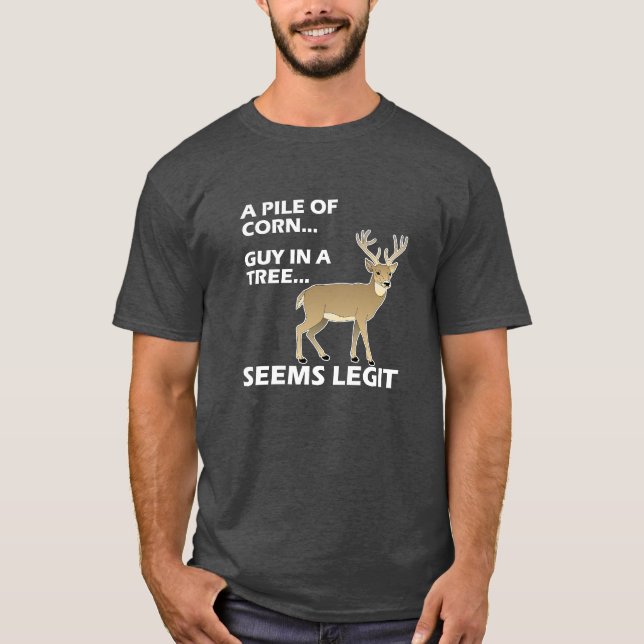 Verkar vara rolig jakt t-shirt svart (Framsida)