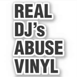 VERKLIG DJS MISSBRUKVINYL KLISTERMÄRKEN