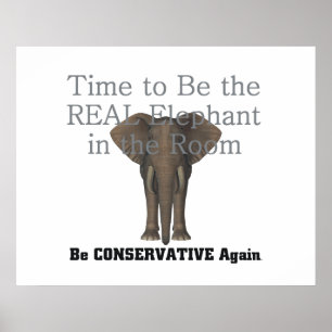 Verklig elefant för UTSLAGSPLATS Poster