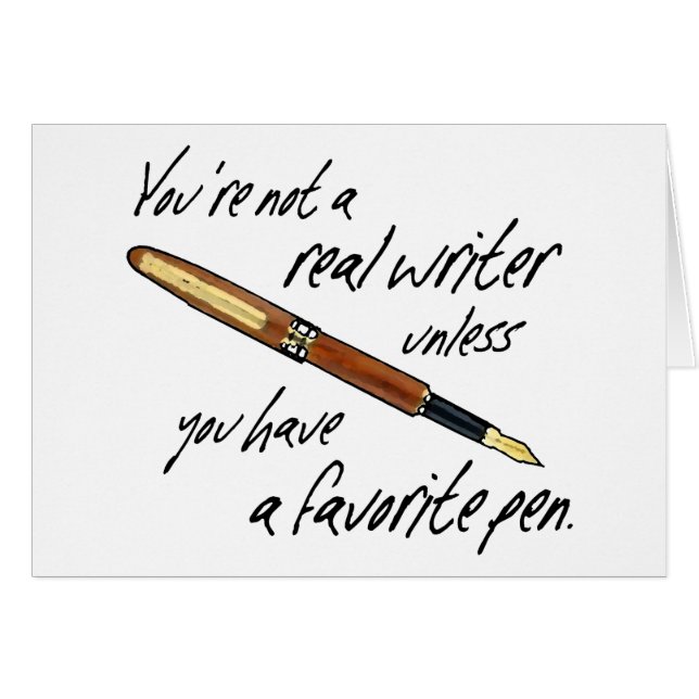 Verklig författare hälsningskort (Framsidan Horizontal)