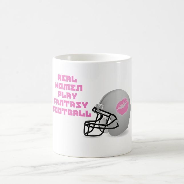 Verklig fotboll för kvinnalekfantasi kaffemugg (Center)