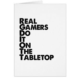 Verklig Gamerssvart Hälsningskort