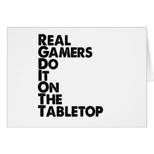 Verklig Gamerssvart Hälsningskort