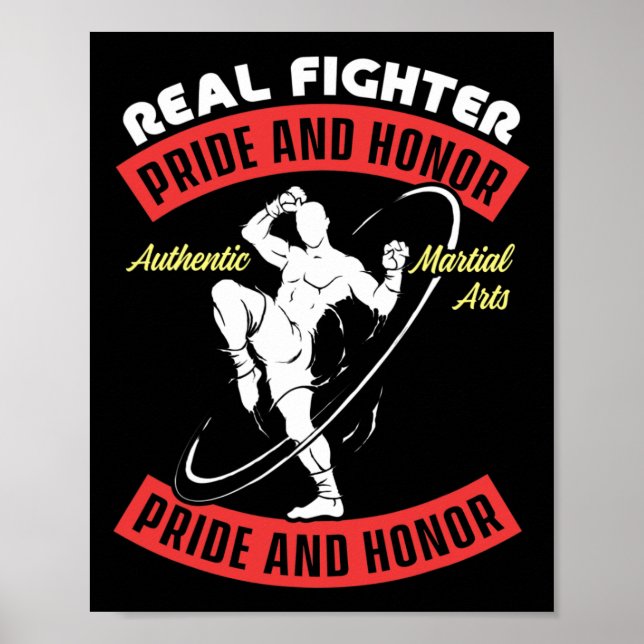 Verklig kamp mot Muay Thai Mma Kamp autentisk mart Poster (Framsidan)
