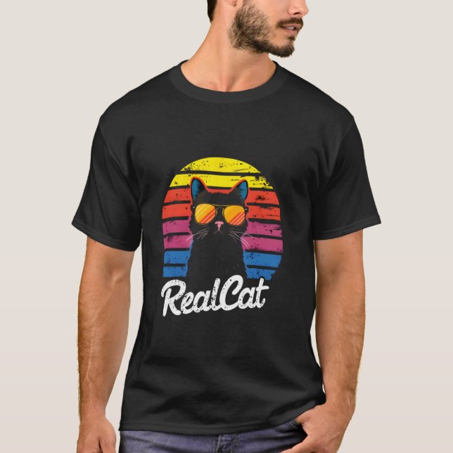 VERKLIG KATT T SHIRT (Framsida)