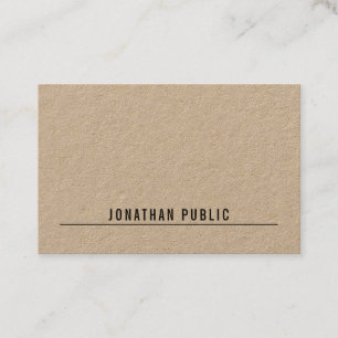 Verklig Kraft papper modern elegant enkel Visitkort