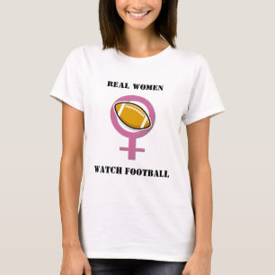 Verklig kvinnaklockafotboll t-shirt