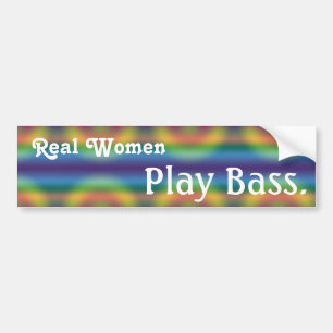 Verklig kvinnalekBass. Bildekal