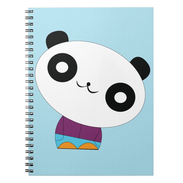 Verklig kylig panda för gullig kawaii anteckningsbok (Framsidan)