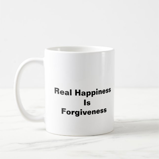Verklig Lycka Är Förlåtelse Kaffemugg (Vänster)