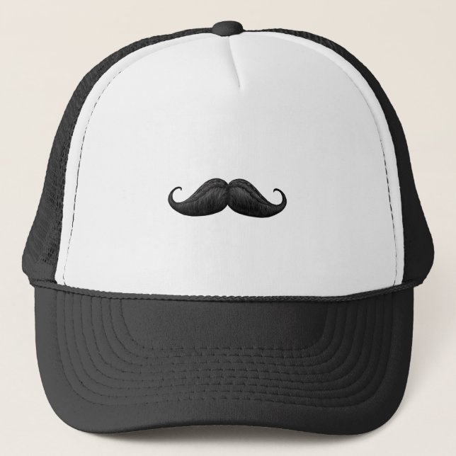 Verklig macho vaxad och flätad Moustachehatt Keps (Framsida)