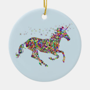 Verklig magisk prydnad för Unicorn Julgransprydnad Keramik