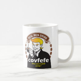 VERKLIG MANARDRINK COVFEFE! Parodi för trumfMeme Kaffemugg