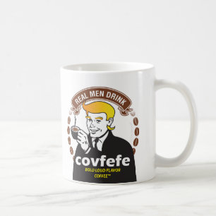 VERKLIG MANARDRINK COVFEFE! Parodi för trumfMeme Kaffemugg