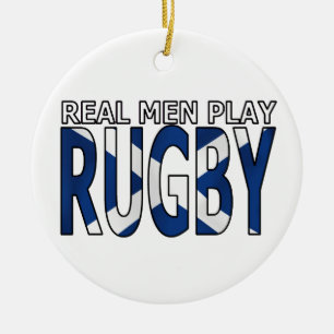 Verklig manarlekRugby Skottland Julgransprydnad Keramik