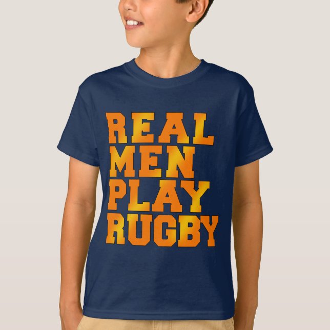 Verklig manarlekRugby Tee Shirt (Framsida)
