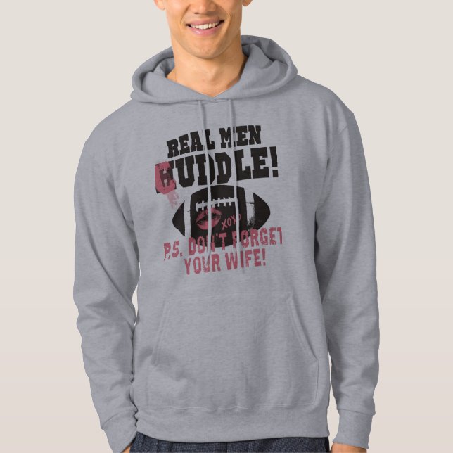 Verklig manaromfamningfru sweatshirt med luva (Framsida)