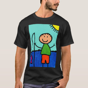 Verklig missbruk - Krokat för livet - Fiske T Shirt