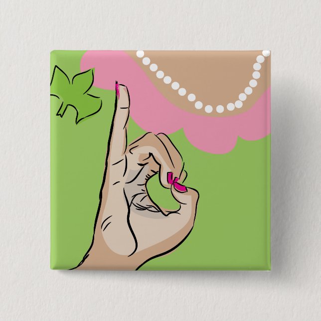 Verklig nätt kvinnoföreningroligt knapp (Framsida)