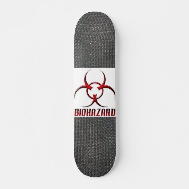 Verklig RÅ texturerat Biohazardsymbol för kol Skateboard Bräda 21,5 Cm (Framsida)
