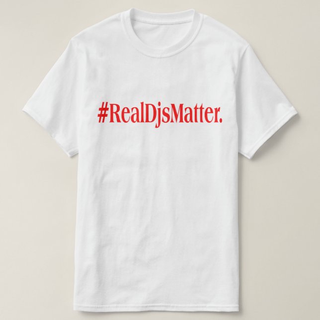 Verklig röd Djs materiaT-tröja - Tee (Design framsida)