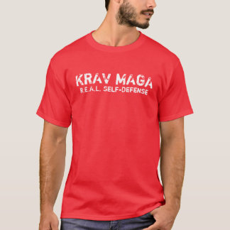 VERKLIG själv-försvar för KRAV MAGA T-tröja T-shirt